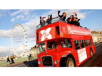 Двухэтажный автобус BRITISH BUS Tourist City Sightseeing open top traditional & modern London bu: фото 1