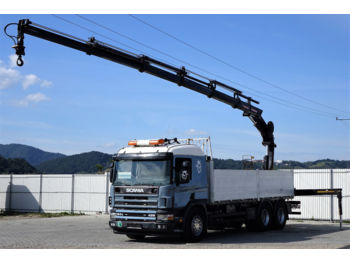Бортовой грузовик Scania 124G420 *Pritsche 6,50m + KRAN * 6x4 !