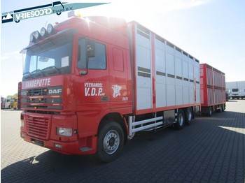 Грузовик для перевозки животных DAF XF95.380 + Aanhanger: фото 1