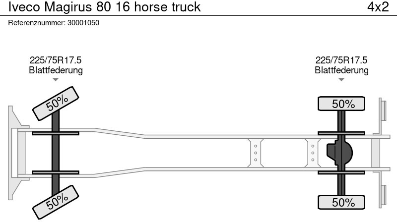 Грузовик для перевозки животных Iveco Magirus 80 16 horse truck: фото 14