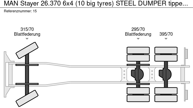 Самосвал MAN Stayer 26.370 6x4 (10 big tyres) STEEL DUMPER tipper/ STEEL SPRINGS: фото 18