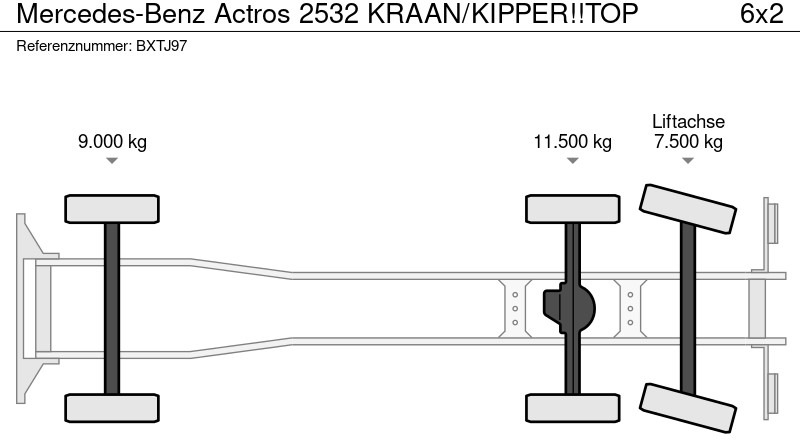 Самосвал, Автоманипулятор Mercedes-Benz Actros 2532 KRAAN/KIPPER!!TOP: фото 18