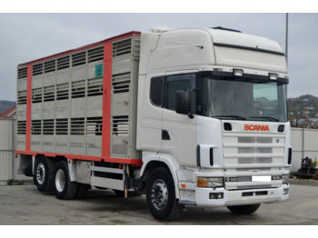 Грузовик для перевозки животных Scania 164 580 Tiertransportwagen 6,80 m Top Zustand: фото 1