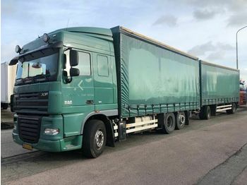 Тентованный грузовик DAF 105-410 6X2 MEET AANHANGERwt-80-bn