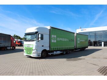 Тентованный грузовик DAF XF 460 FAR, 6x2, EURO 6 + PANAV TV018M