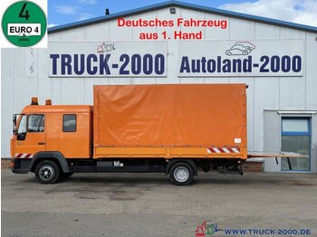 MAN 8.163 Doka 7-Sitze mit "grüner Plakette" + LBW - тентованный грузовик