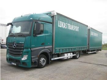 Тентованный грузовик Mercedes-Benz Actros 1845 L NRG+Hanger KOMPLETTZUG