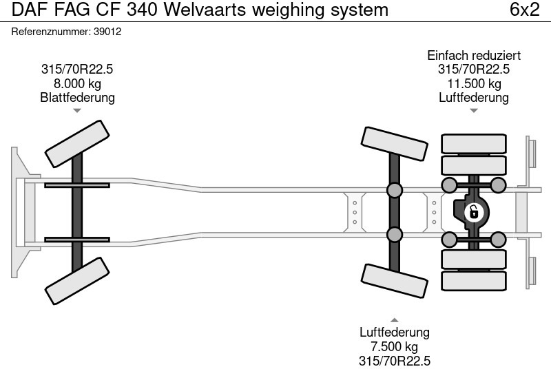 Мусоровоз DAF FAG CF 340 Welvaarts weighing system: фото 19