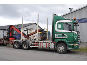 Scania R480 6X4 komlett med kran - Лесной прицеп