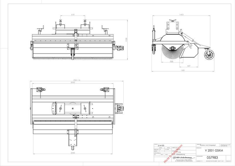 Новый Щетка для Коммунальной и специальной техники Staplerkehrmaschinen 2,00 m, einschl. hydr. Entl: фото 5