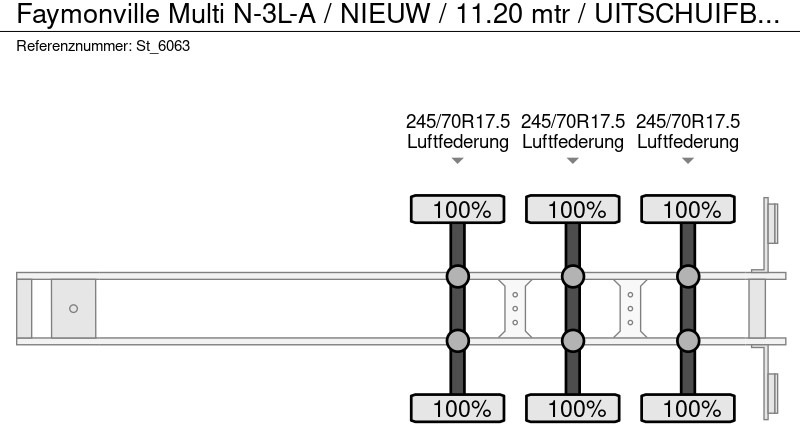 Новый Низкорамный полуприцеп Faymonville Multi N-3L-A / NIEUW / 11.20 mtr / UITSCHUIFBAAR: фото 19