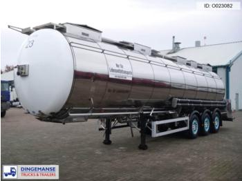 Полуприцеп-цистерна Для транспортировки пищевых продуктов Feldbinder Chemical tank inox 39 m3 / 3 comp: фото 1