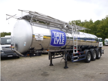 Полуприцеп-цистерна Для транспортировки пищевых продуктов Feldbinder Food tank inox 23.5 m3 / 1 comp + pump: фото 1