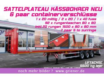 Полуприцеп-контейнеровоз/ Сменный кузов Kässbohrer SPS / PLATEAU / CONTAINER 20/40 RUNGENTASCHEN