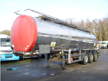 Clayton Chemical tank inox 30.4 m3 / 1 comp + pump - Полуприцеп-цистерна