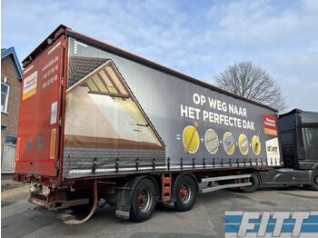Renders 2 ass gestuurde schuifzeilen, aansluiting Moffet meeneemheftruck - тентованный полуприцеп