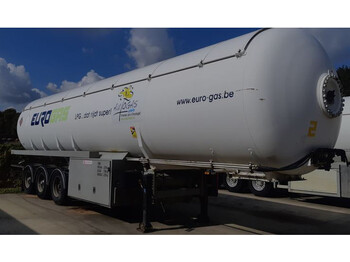Полуприцеп-цистерна Van Hool Gas trailer 54280 liters (27.1 ton) 3 assen Gas, LPG, GPL, GAZ, Propane, Butane ID 3.131.  Tankcode P25BN with counter: фото 1
