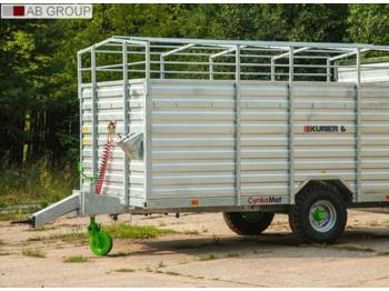 Новый Прицеп для перевозки животных CynkoMet Farm trailer/ Przyczepa KURIER-6 - ŚCIANY METALOWE/Remolque: фото 1
