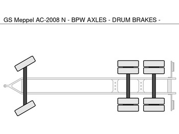 Прицеп-контейнеровоз/ Сменный кузов GS Meppel AC-2008 N - BPW AXLES - DRUM BRAKES -: фото 5