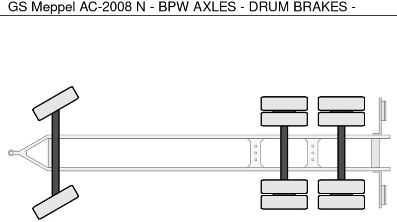 Прицеп-контейнеровоз/ Сменный кузов GS Meppel AC-2008 N - BPW AXLES - DRUM BRAKES -: фото 5