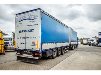 Lecitrailer RIDELLES/BORDWAND - 3 ESSIEUX - Тентованный прицеп