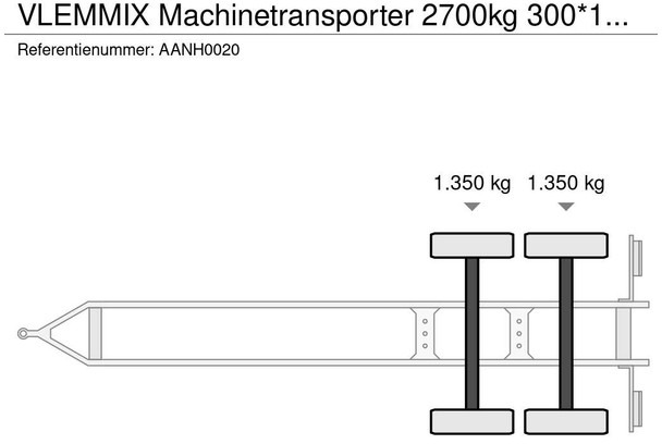 Новый Прицеп бортовой/ Платформа Vlemmix Machinetransporter 2700kg 300*150 2X AS 13: фото 12