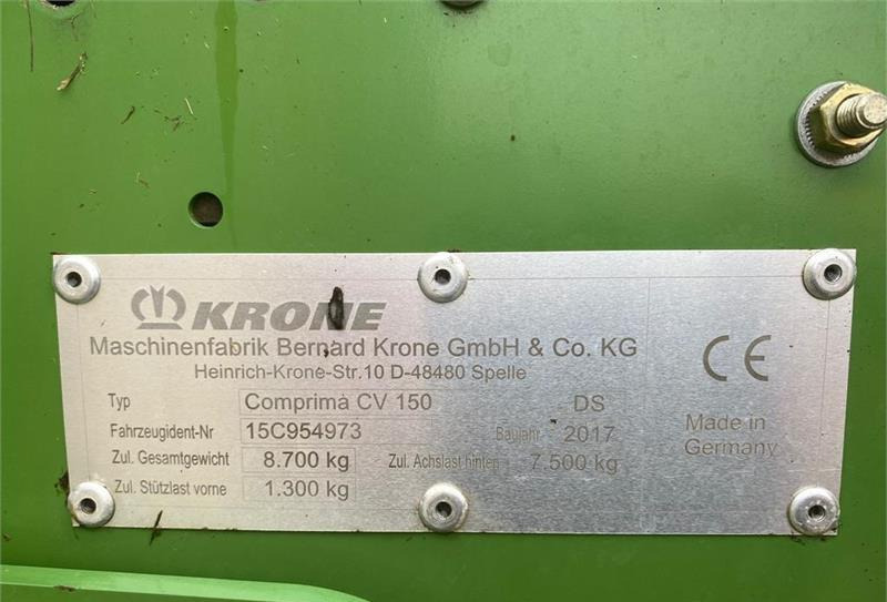 Пресс-подборщик рулонный Krone CV 150 XC Extreme Comprima X-treme: фото 10