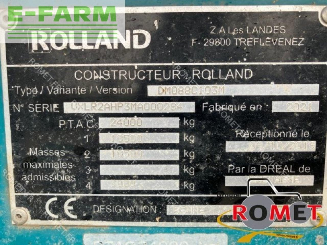 Сельскохозяйственный прицеп-самосвал Rolland rollspeed6835: фото 6