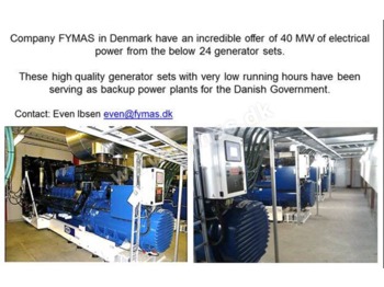 Электрогенератор ABC 40 MW - 24 generator sets with low hours: фото 1