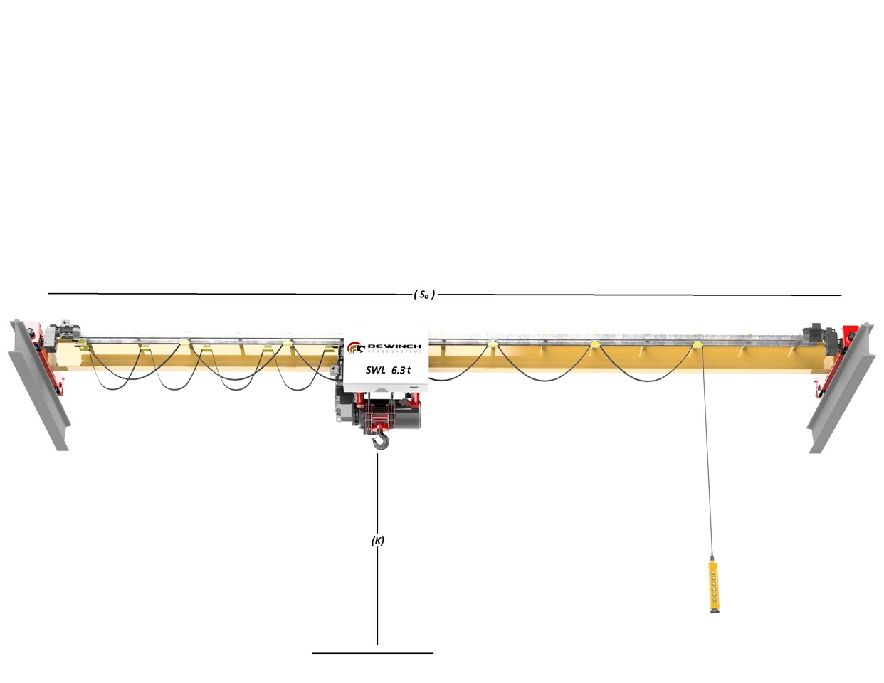 Новый Козловой кран DEWINCH 10 ton -5 Ton Gantry Crane  -Monorail Crane -Single Girder Crane: фото 12