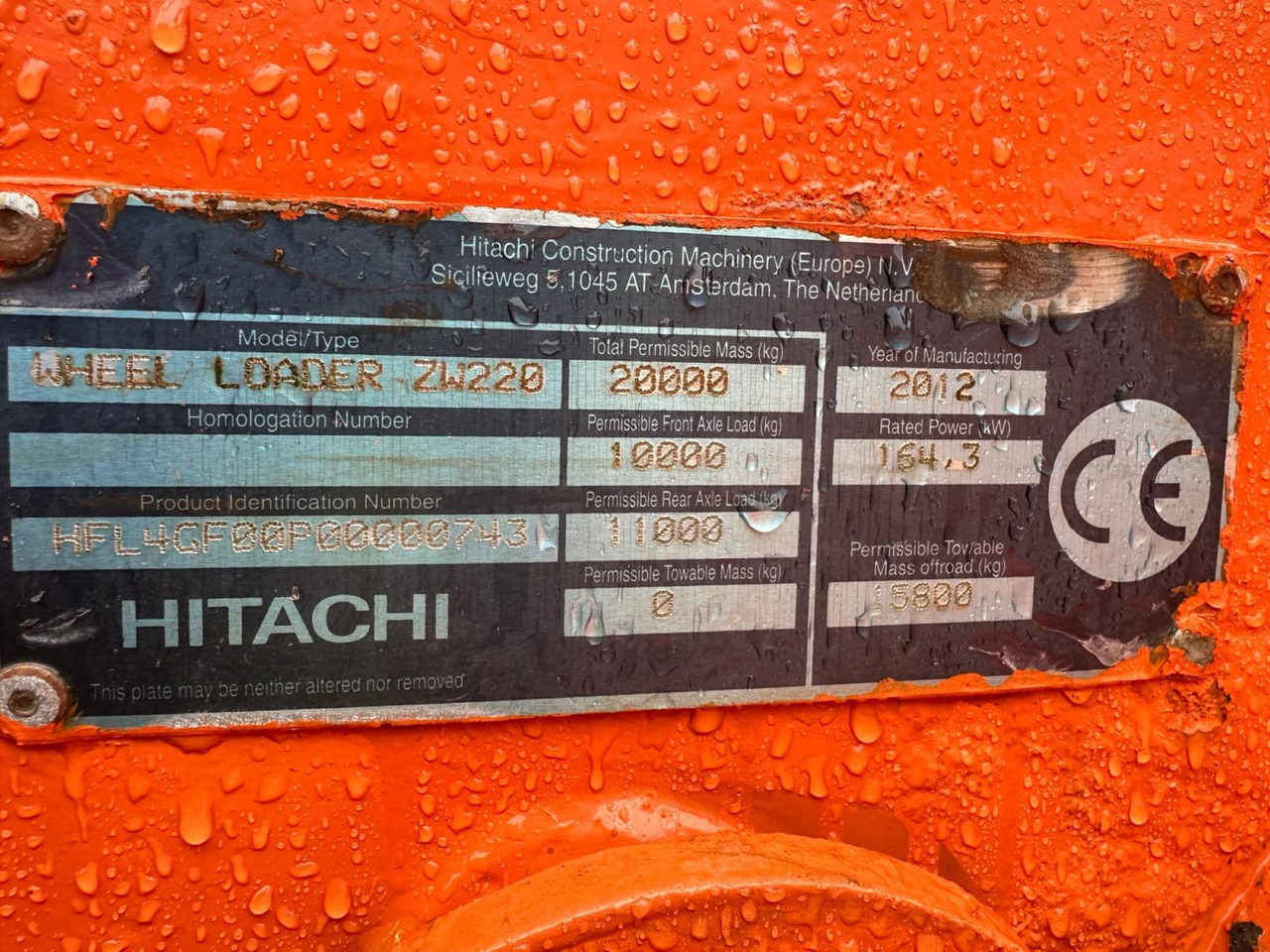 Колёсный погрузчик HITACHI ZW220-6: фото 12
