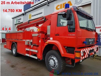 Грузовик с подъемником MAN 18.280 4x4 25m Steiger Montage-Dach Feuerwehr: фото 1