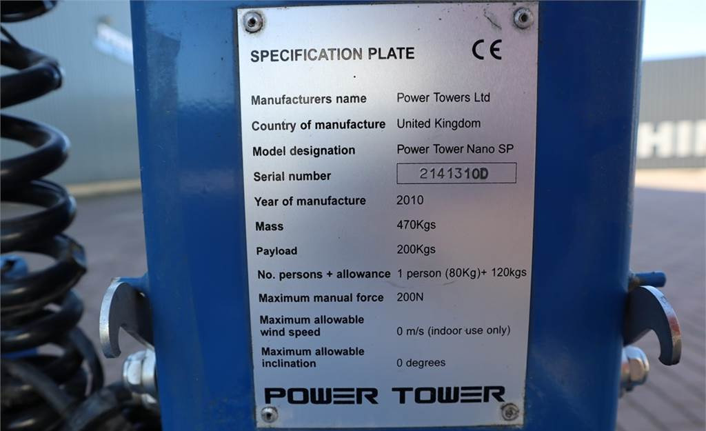 Коленчатый подъемник Power TOWER NANO SP Electric, 4.50m Working Height, 200k: фото 5