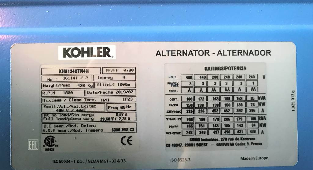 Электрогенератор Sdmo J165 - 165 kVA Generator - DPX-17108: фото 12