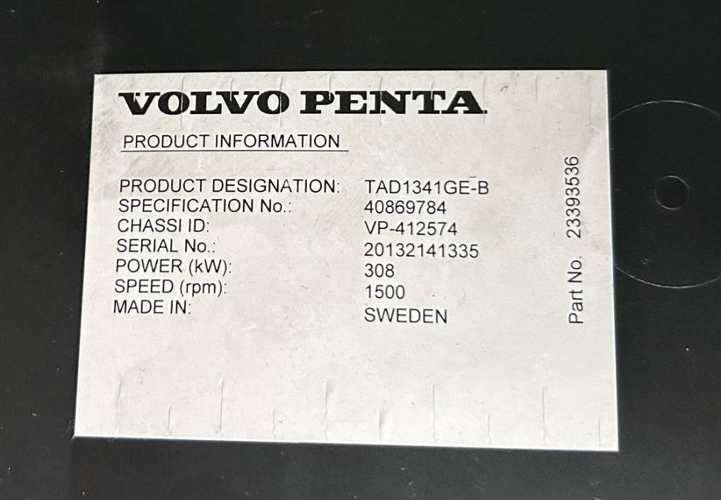 Электрогенератор Volvo TAD1341GE - 350 kVA Generator - DPX-18878: фото 9