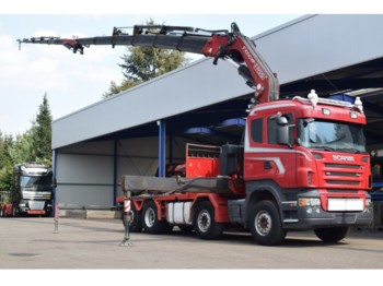 Тягач Scania R 500, 100 t/m Fassi, 8x2, Retarder