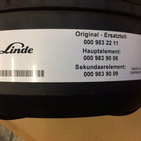 Новый Воздушный фильтр для Вилочных погрузчиков Air filter for Linde H50-80, Series 396: фото 4