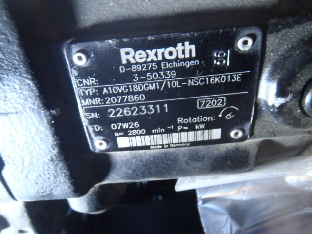 Гидравлический насос для Строительной техники Rexroth A10VG18DGM1/10L-NSC16K013E -: фото 3