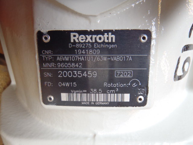 Гидравлический мотор для Строительной техники Rexroth A6VM107HA1U1/63W-VAB017A -: фото 3
