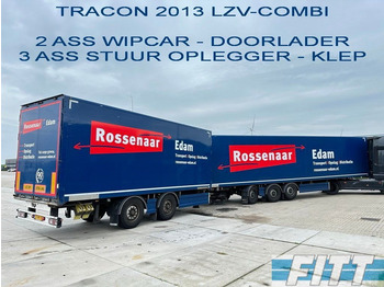 Полуприцеп-фургон Tracon LZV gesloten combi - 3ass gesloten oplegger - 2 ass gesloten wipcar: фото 1