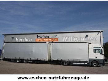 Тентованный грузовик MAN TGA 18.350 4x2 Jumbo + Tandem Anhänger: фото 1