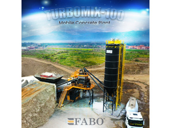 Новый Бетонный завод FABO TURBOMIX-100 Mobile Concrete Batching Plant: фото 1
