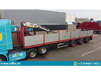 Полуприцеп бортовой/ Платформа Floor 3-ass. Steenoplegger met Kennis 16 ton/mtr. Kraan: фото 1