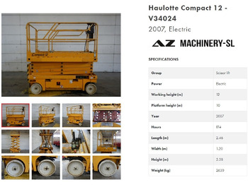 Ножничный подъемник HAULOTTE Compact 12