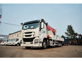 Новый Грузовик бортовой/ Платформа, Автоманипулятор ISUZU c КМУ SHS3005 г/п 12 т: фото 2
