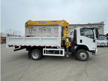 Новый Грузовик бортовой/ Платформа, Автоманипулятор ISUZU c КМУ XCMG SQS125: фото 4