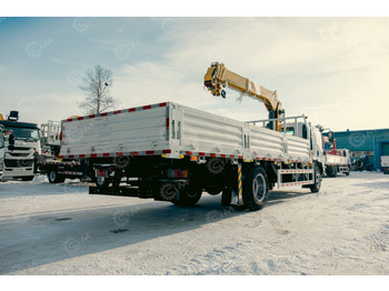 Бортовой грузовик/ Платформа Бортовой грузовик ISUZU 4x2 дв 139kw гп 6 тонн c кму VIGRUS SHS1254 гп 5т 4 секции стрела 12,8м: фото 3