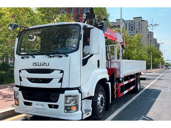 Бортовой грузовик/ Платформа Бортовой грузовик ISUZU 4x2 дв 221kw c кму VIGRUS SHS2006 гп 8 тонн 6 секций, 20м, кузов 6500*2: фото 3