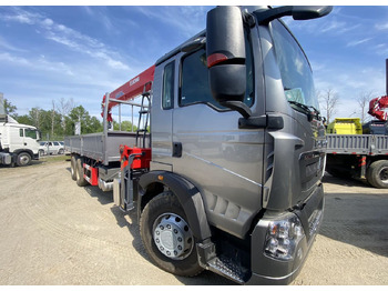 Новый Бортовой грузовик/ Платформа, Автоманипулятор Бортовой грузовик Howo T5G с КМУ XCMG, 2024: фото 3