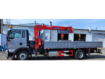 Новый Бортовой грузовик/ Платформа, Автоманипулятор Бортовой грузовик Howo T5G с КМУ XCMG, 2024: фото 4